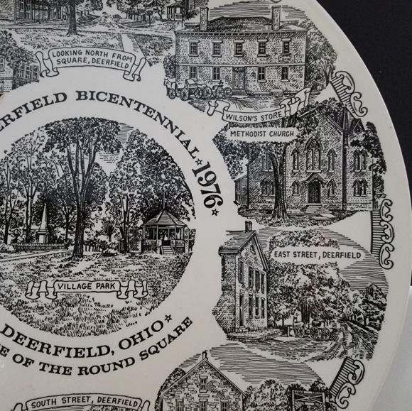 Vtg Kettlesprings Kilns Collector 10" Plate Deerfield Ohio 1776-1976 Pre-owned - Picture 2 of 11